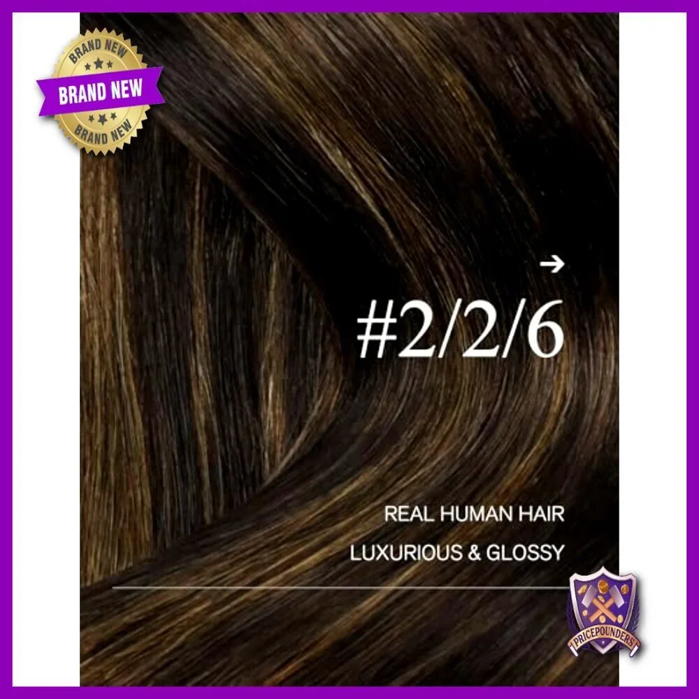 18 Inch Human Hair Weft Extensions 100G Sew In Balayage Highlights